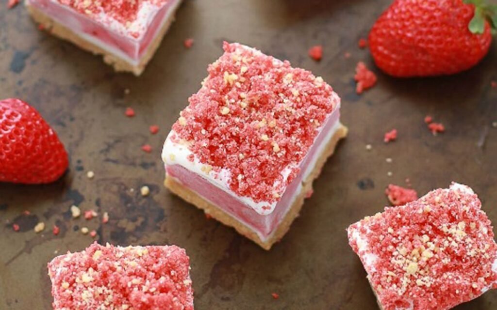 Strawberry shortcake icecream bar