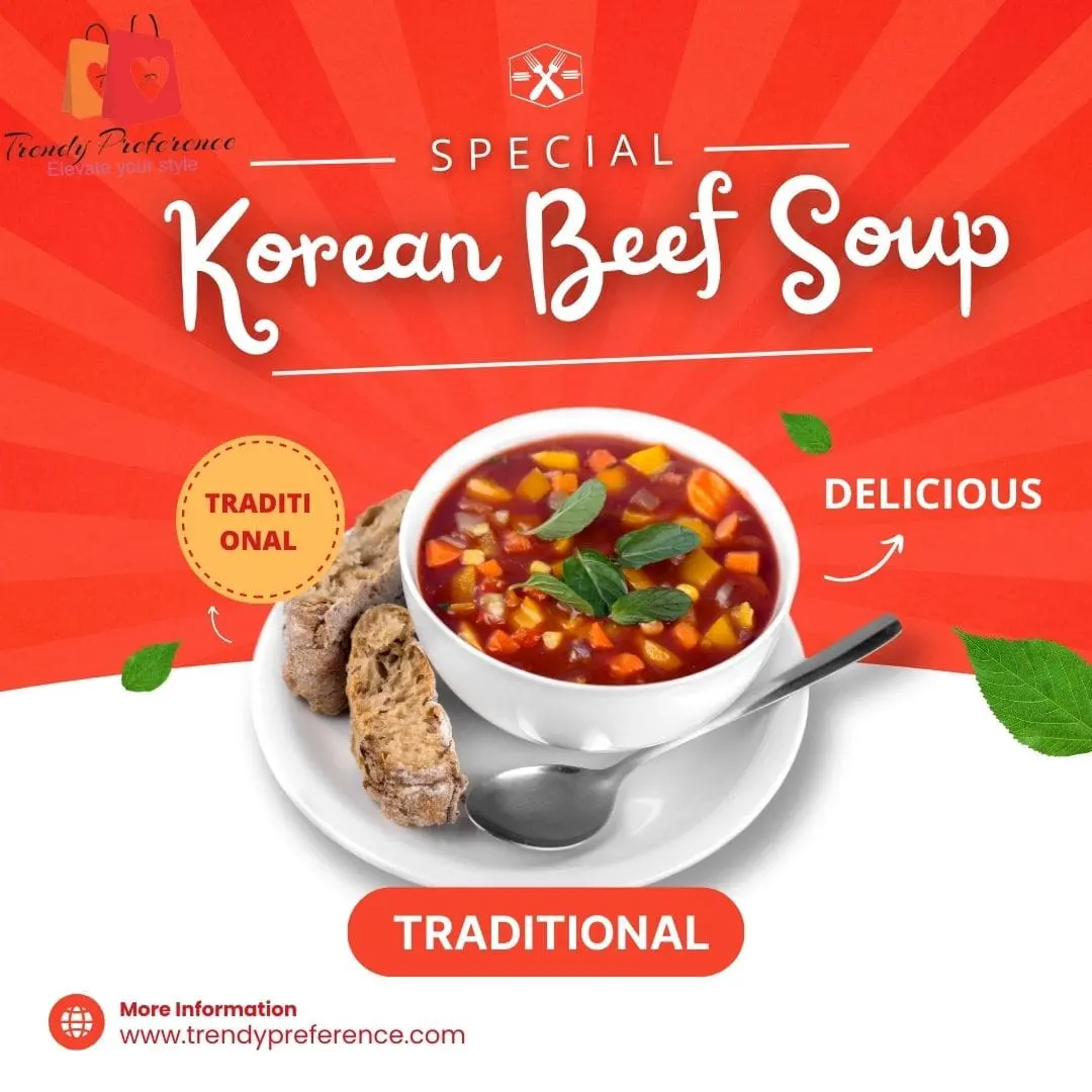 Traditional korean beef soup