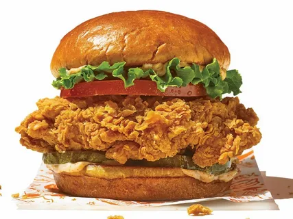 Spicy deluxe chicken sandwich