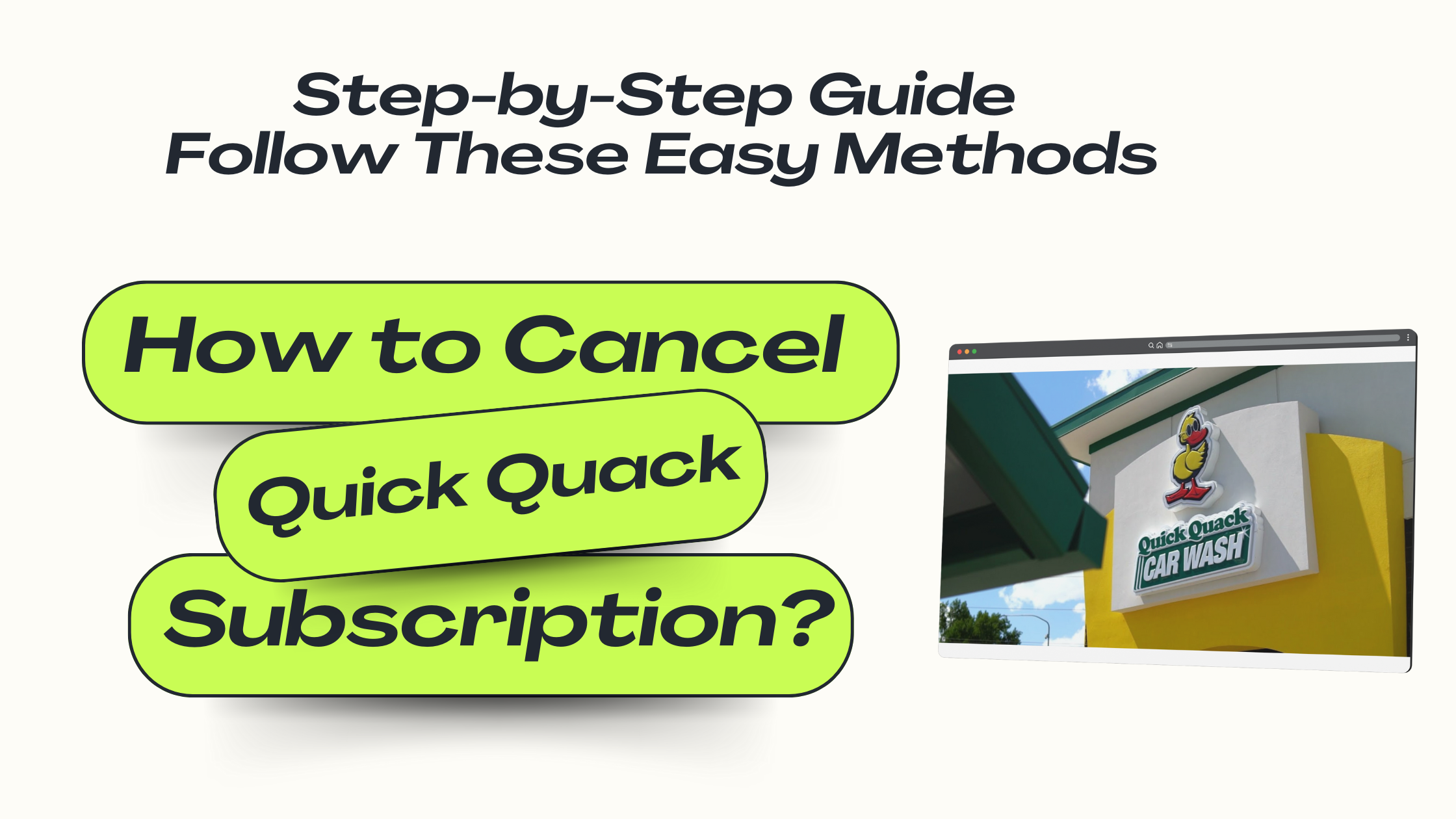 How To Cancel Quick Quack Subscription Cancel Quick Quack subscription Quick Quack membership Membership plans Quick Quack car wash Cancel membership Quick Quack subscription cancellation Customer service Contact form Cancellation fee Refund policy Membership benefits Change membership plan Unlimited washes Flock plan Cancel Quick Quack via phone Email subscription cancellation Quick Quack locations Subscription options Auto-pay options Online account management Quick Quack offers